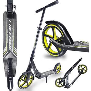 WeLLIFE RGX Freeride Monopattino Ruote Grandi 200 mm Bambini 8+ e Adulti | Pieghevole, sospensione anteriore, manubrio regolabile, freno a pedale, ABEC-7 RS, portata 100 kg