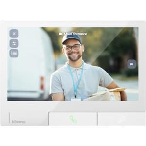 Bticino Videocitofono WiFi Classe 300X, 2 Fili, 7 LCD, Bianco, 344742