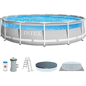 Intex 4.27m x 1.07m Prism Frame Clearview Premium Pool Set, Set-up Size: 4.27m x 1.07m (26722NP)