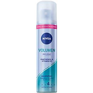 Beiersdorf Nivea Volume & Hold Styling Spray, spray nutriente per capelli con protezione UV, pantenolo e vitamina B3, vernice per capelli per maggiore volume e tenuta 24 ore (livello 4), spray vegano senza