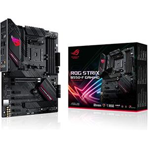 ASUS ROG STRIX B550-F GAMING, Scheda Madre AMD ATX, Slot DDR4, Nera | Socket AM4, DDR4, PCI 4.0, LAN Intel 2.5Gb, 2xM.2,ASUS Optimem II, USB 3.2 Gen 2, Aura Sync RGB