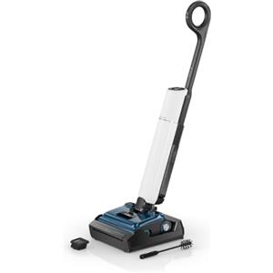 Bosch BHF41WS Aspirapolvere Lavapavimenti Senza Filo, Potente 24kPa, Bianco | OneFlow Serie 4, Potente lavapavimenti, Aspira e lava, Design piatto a 180°, Luci LED, Stazione autopulente