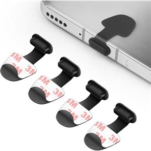 AXFEE 4 Tappi Antipolvere, Tappi Antipolvere USB C con Adesivo Rimovibile | Adatto per Smartphone e Modelli Android, con iPhone 17/16/15 Google Samsung Galaxy XPLORA OnePlus Xiaomi Redmi Poco Motorola