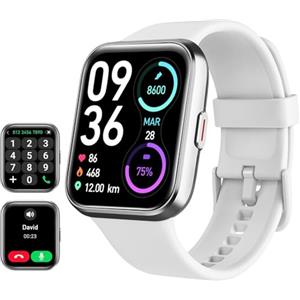 Tensky Orologio Smartwatch Uomo Donna 1,85" Smart Watch con Rispondi/Fai Chiamate, Alexa Integrata 110+ Sport Contapassi Monitoraggio Sonno SpO2 Frequenza Cardiaca Impermeabile 3ATM per Android iOS