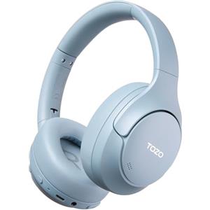 TOZO HT3 Cuffie Bluetooth 6.0 con ANC Ibrido, 5 Mics per Chiamate Chiare | Audio Hi-Res Spaziale, 32 EQ, Connessione Multipoint, Design Pieghevole con Cavo 3.5mm e USB-C