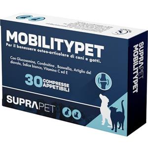 Suprapet MobilityPet Cani e Gatti - Supporto per Ossa e Cartilagini - Con Boswelia Glucosammina, Condroitina, MSM, Artiglio, Vitamina C (30 compresse)