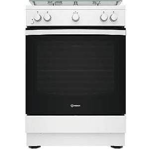 Indesit - Cucina a gas IS67G1KMW/E - Con Forno Elettrico 60x60x85cm | Inox A Libera installazione Con 4 Fuochi. Forno Con Piano Cottura Classe A+