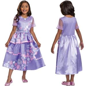 DISGUISE Mirabel Classic Fancy Dress Costume, Perfect for Encanto Fans, Includes A Stunning Multi-Colour Dress With Butterfly Shoulder Detail, Disney Costume for Girls. Size 7-8.