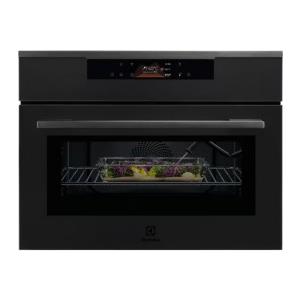 Electrolux Serie 800 MealAssist CombiQuick KVLBE08WT Forno da Incasso Multifunzione Elettrico Combinato Microonde 60 cm compatto Altezza 45 cm Wi-Fi Estetica Intuit Matt nero opaco