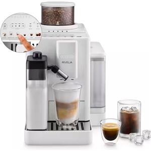 Delonghi De'Longhi Macchina da Caffè Automatica Rivelia Start EXAM420.55.WXL 10 Bevande Bean Switch LatteCrema Hot Bianco