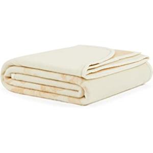 LANEROSSI Coperta Matrimoniale Maxi Angelica, 100% Lana Vergine, 230x270, Bianco/Beige