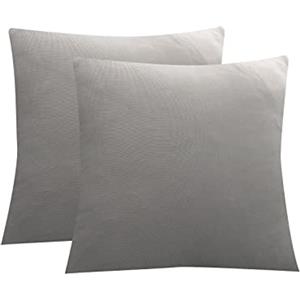 Jaotto Federe Confezione da 2 Federe Cuscini Divano Decorativi Fodere Quadrati Spandex 45x45cm Cuscino Copricuscini per Soggiorno Camera da Letto Casa(Grigio,Set di 2)