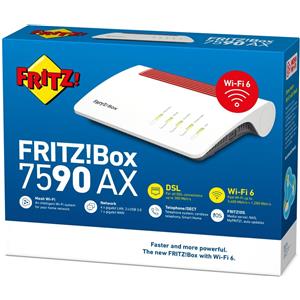 AVM FRITZ!Box 7590 AX modem DSL router WLAN max. 2400 Mbit/s e sistema telefonico IP