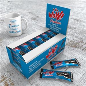 Ultimate Italia - Wow protein - barretta con il 26% di proteine - gusto Creamcookie - 24 pz da 30g