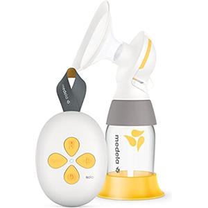 Medela - Tiralatte elettrico singolo Solo - più silenzioso, ricaricabile tramite USB, con tettarella PersonalFit Flex e tecnologia 2-Phases Expression di Medela