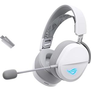 ASUS ROG WHITE, Cuffie da Gaming Senza Fili, Bianche | Connessione 2.4GHz e Bluetooth, Audio Autentico, Driver Placcati in Titanio da 50 mm, Per PC, Mac, PS, Switch, Android