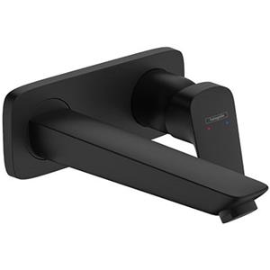 Hansgrohe Rubinetto Miscelatore monocomando a incasso per lavabo Hansgrohe serie Logis con bocca di erogazione da 19,5 cm art. 71220670 nero opaco