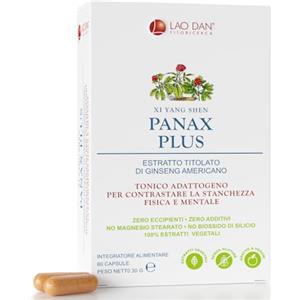LAO DAN Panax Ginseng Plus da Fitoricerca Lao Dan®, 60 Cpr 2400mg Dose Giornaliera | Ginseng Integratore, Tonico Naturale Estratto Titolato al 10% in Ginsenosidi, Vegano, Integratori Stanchezza, Made in Italy