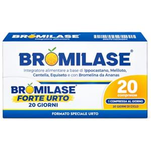DIGI-PHARM Bromilase Bromelina 5000 gdu/g Gastroresistente | Protocollo Urto 20 Giorni 1 al Giorno | Drenante dei Liquidi Corporei, Microcircolo e Inestetismi della Cellulite | 20 Compresse