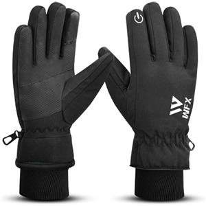 WFX Guanti termici da sci per uomini e donne, antivento, invernali, con punta delle dita touchscreen, antiscivolo, isolati termici, impermeabili, per sci, snowboard e sport all'aria aperta