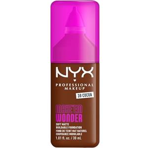 NYX Professional Makeup Make 'EM Wonder Foundation 38 Cocoa | Fondotinta morbido e opaco fino a 24 ore, finitura non rilevabile, impermeabile, resistente al sudore e al trasferimento