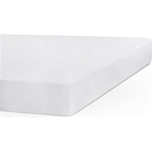 Osama Home SWEET HOME - Coprimaterasso Matrimoniale Cotone e Jersey Fresco Antibatterico Traspirante Antipiega, Lenzuolo con Angoli Matrimoniale da Sotto Elasticizzati, Copri Materasso Lavabile 180x200x25 Bianco