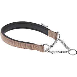 Ferplast Collare Cane Semistrozzo, in Nylon, Imbottito, Anti-trazione, per Addestramento Cani, Taglia XXL (Circonferenza Collo 55-65 cm), Marrone.