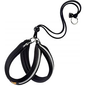 Ferplast Pettorina per Cani di Media Taglia AGILA REFLEX 1 Pettorina Cani con Morbida Imbottitura, Veloce e Semplice Sistema di Chiusura con Coulisse, Misura del Torace 26-38 cm. Nero