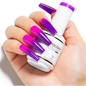 Nicedeco 15ML Smalto Cambia Colore Smalto Termico Semipermanente Unghie in Gel Nail Polish Smalti Soak off Lampada UV LED Unghie, Vegano e Senza Crudeltà 01