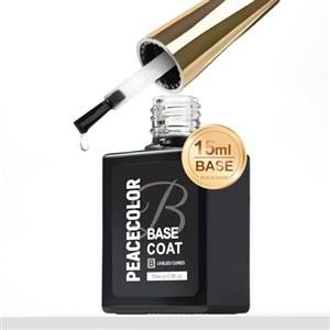 PEACECOLOR Base Semipermanente Unghie 15ML Base Coat Semipermanente Gel Nail Polish Smalti Gel Semipermanenti per Manicure