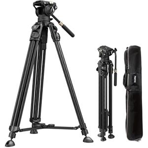 SMALLRIG Treppiede AD-50Max 68.5" Carbonio FreeSpeed - 5201 | AD-50Max treppiede video ad alte prestazioni da 68, piastra QR doppia modalità, 5 pollici in fibra di carbonio