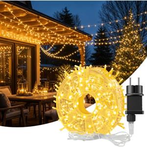 Hoteril Luci Natale Esterno, 40M 370 LEDs Luci Albero di Natale Impermeabile, Lucine da Esterno Giardino per Adatto a Giardino, Natale, Natalizie Albero, Nozze, Feste