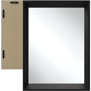tectake® Specchio da Parete Rettangolare, Design Minimalista, Cornice in Plastica, Riflesso senza Distorsioni, Montaggio a Parete, per Soggiorno, Camera Da Letto, Bagno - 50 x 70 cm