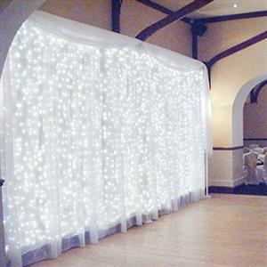 Zorela 600 LED 6Mx3M Tenda Luminosa Natale Esterno Interno Prolungabile Luci di Natale IP44 Impermeabile con 8 Modalità Tenda Luci Esterno per Natale, Giardino e Matrimonio - Bianco Freddo