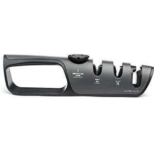 MITSUMOTO SAKARI Coltelli Professionale a 3 Livelli Eguiseur Coltello | Giapponese con Manico ad Angolo Regolabile, Affilatore Multifunzione e Affilatrice da Cucina per Lucidatura