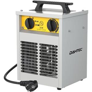 DAHTEC Termoventilatore 2000 W - Radiatore Elettrico Avanzato - Basso Consumo - Termostato e Protezione da Surriscaldamento - per Casa, Bagno o Il Cantiere