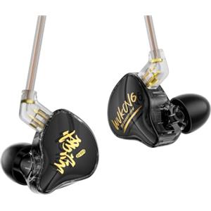 Yinyoo KBEAR K01 PRO Auricolari IEM Hi-Fi per videogiochi | HiFi Bass Potente, Driver Dinamico 10mm PET, Cavo Rimovibile OFC, Jack 3,5mm per FPS e Switch