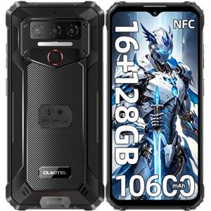 OUKITEL WP23 Plus (2026) Rugged Smartphone 16GB+128GB/1TB - 10600mAh | Telefono Indistruttibile, Andrioid 15 Rugged Phone, 6.52" HD Cellulare Antiurto, Octa-Core Telefono, NFC/Dual SIM/OTG, Nero