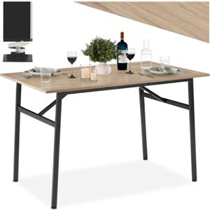 tectake® Tavolo da Pranzo - 120 x 75 x 76 cm - Tavolo per Casa e Cucina Moderno, Banco da Lavoro Salvaspazio per Soggiorno, Arredamento Casa - Legno Industriale Chiaro, Rovere Sonoma