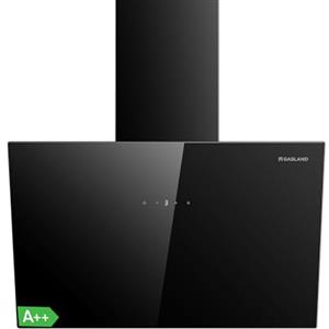 GASLAND AR60BS Cappa Aspirante Inclinata 60 cm, Ricircolo e Scarico Esterno, 540 m³/h con Funzione Boost, Motore Silenzioso, Classe Energetica A++, Filtro ai Carboni Attivi Incluso, Vetro Nero