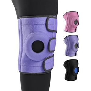 ABYON Ginocchiera Taglia M Fino a Grande per Gambe Robuste, Regolabile a Tripla Cinghia con Stabilizzatori Laterali, Antiscivolo per Artrite, Menisco, LCA, Sollievo & Stabilità per Donna