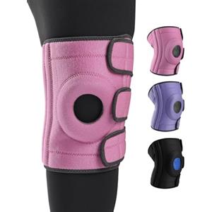 ABYON Ginocchiera Taglia M Fino a Grande per Gambe Robuste, Regolabile a Tripla Cinghia con Stabilizzatori Laterali, Antiscivolo per Artrite, Menisco, LCA, Sollievo & Stabilità per Donna
