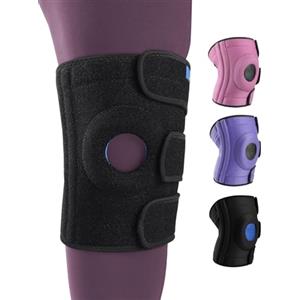 ABYON Ginocchiera Taglia M Fino a Grande per Gambe Robuste, Regolabile a Tripla Cinghia con Stabilizzatori Laterali, Antiscivolo per Artrite, Menisco, LCA, Sollievo & Stabilità per Uomo & Donna