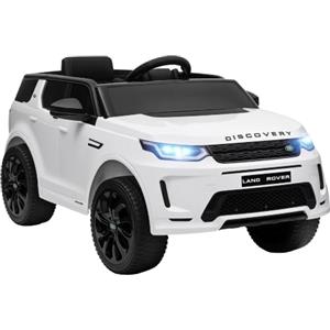 AIYAPLAY Macchina Elettrica per Bambini 3-6Anni Land Rover Discovery Bianco | 12V, 3-5km/h Auto Elettrica per Bambini, 2 Motori, Telecomando, Cintura, Musica, Clacson, Fari
