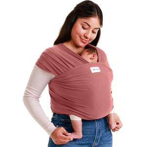 Sleepy Wrap Fascia Neonato Elastica 3-16 kg, Porta Bebè, Rosa | Fascia Elastica Morbida che tiene il bebè stretto al petto, calma i piccoli che dormono agitati, supporto a Mani Libere.