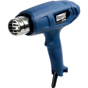 Rapid Termosoffiatore Pistola ad Aria Calda R1600, Potenza 1600 W, Temperatura 400-550°C, Portata Aria 300 l/min, per Rimuovere Vernice, Smalto e Adesivi, Termoretrazione