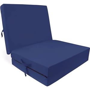 Herlag Materasso Pieghevole Junior (Materasso ospite, Colore Blu Navy, Chiusura Lampo, Rivestimento Lavabile, Dimensioni 190 x 60 x 7 cm) P05009-2150MCT
