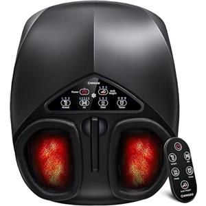 KNQZE Massaggiatore Piedi con Calore, Massaggio Arco Plantare Regolabile | Arcate Piatte/Neutre/Alte, Taglia 48, Ergonomico, Sollievo Fascite Plantare, 3 Livelli Impastamento/Compressione/Calore