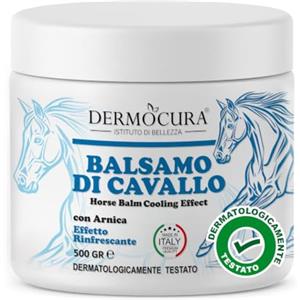 Dermocura Balsamo Cavallo Effetto Freddo con Arnica per Cavelli Uso Umano e Artiglio del Diavolo per Disturbi, Dolori e Tensioni Muscolari - Gel Massaggiante per Muscoli e Articolazioni Relax 500 ml