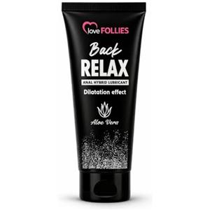 Lovefollies Back Relax lubrificante anale-dilatatore con anestetico | Gel Lubrificante Sessuale Intimo all'Acqua e Silicone, Ibrido con Aloe Vera | Compatibile con Preservativo | 100 ml